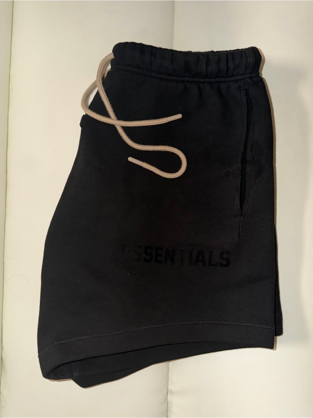 Fear of God Essentials Core 23 Jet Black Sweat Shorts Medium